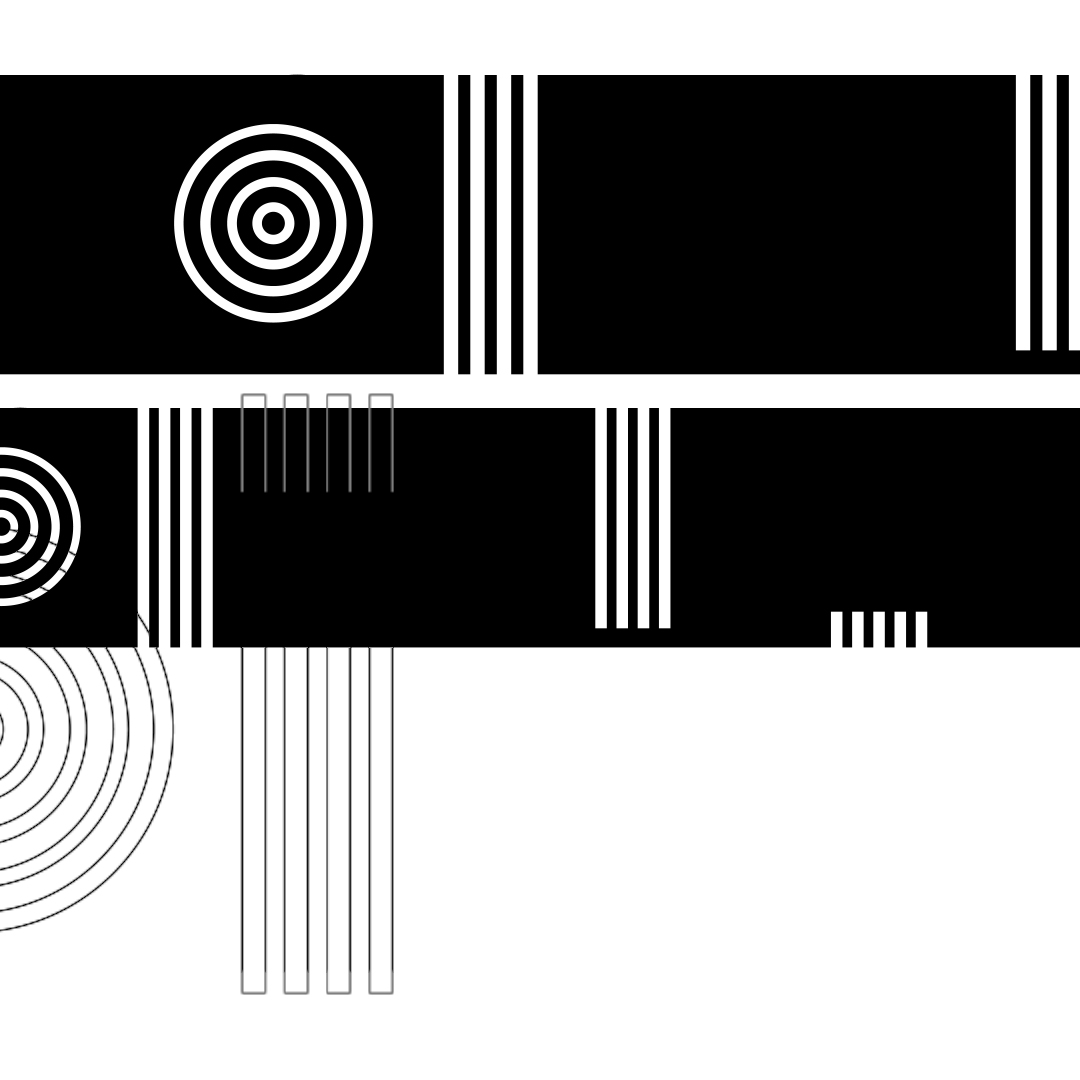 Close up of OP Art being written on screen.