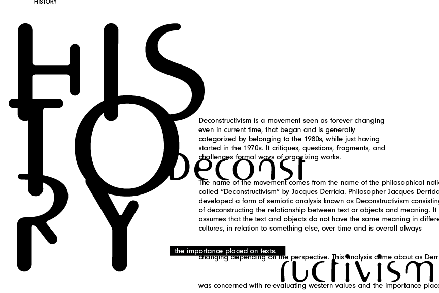 Booklet "History" page