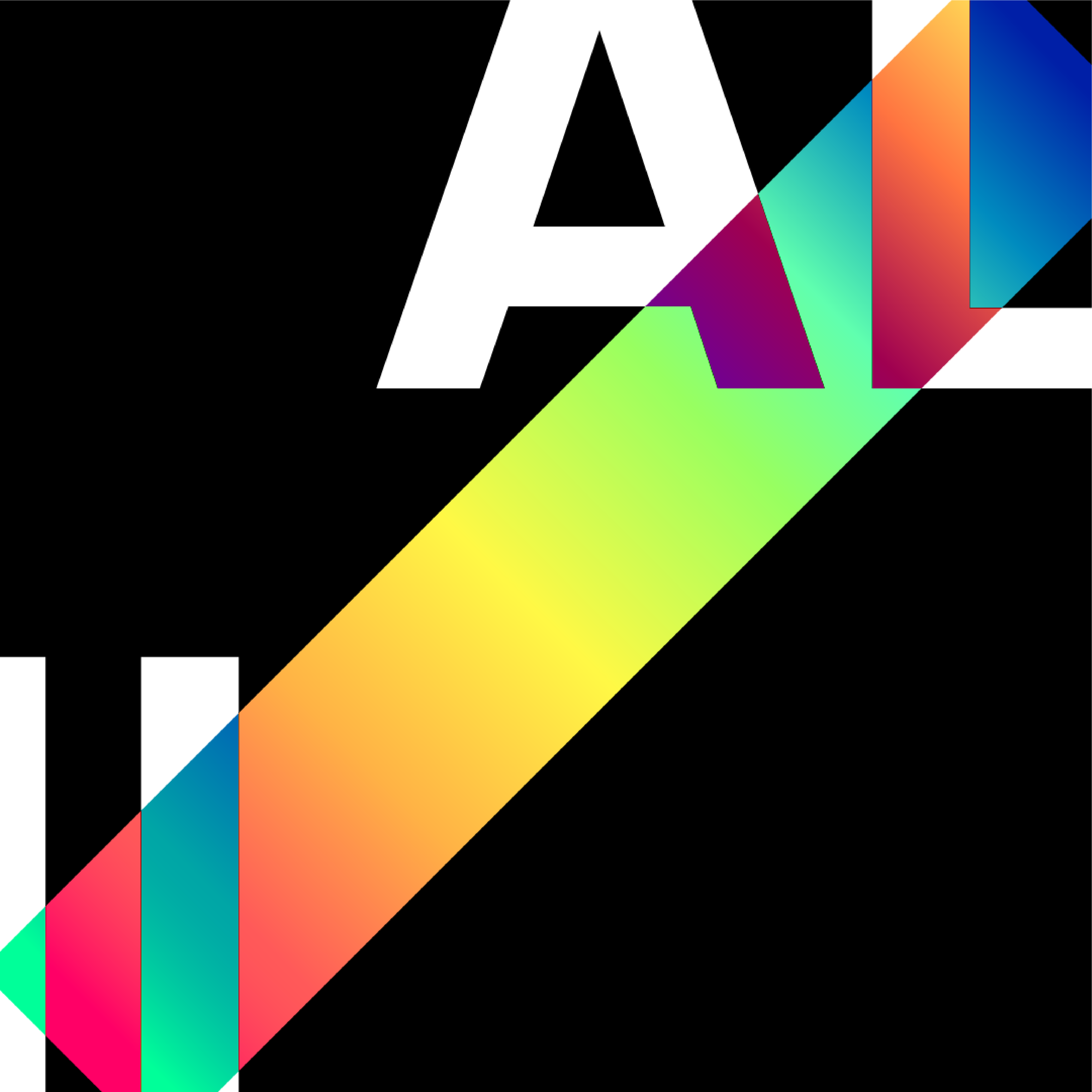 Close up of Alviani sequence with a gradient cutting through diagonally from the bottom left to top right.